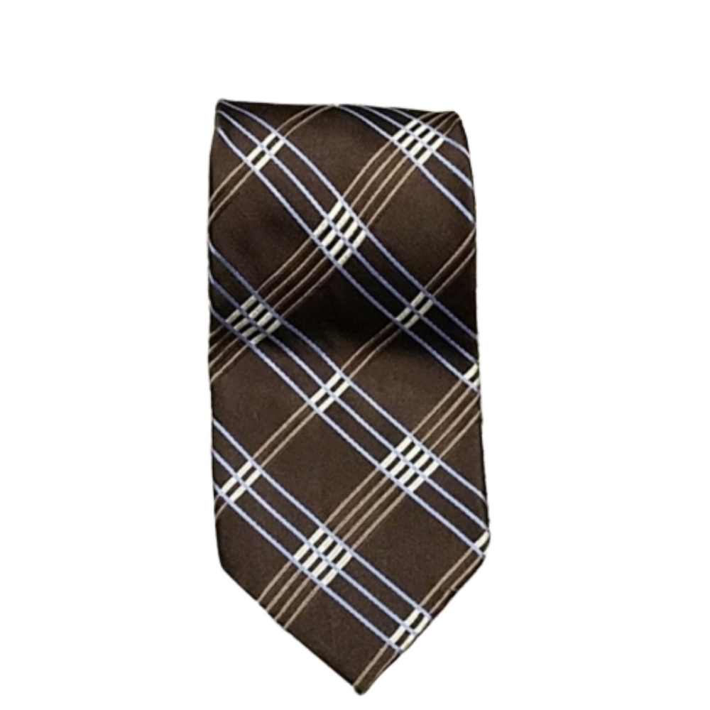 Michael Kors Brown, Blue, Tan Striped Tie